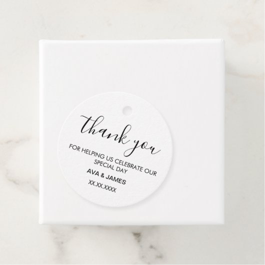 Eenvoudig & Elegant Bedankjes Labels (In situ)