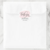 Eenvoudig Elegant Bedankt Blush Pink Girly Ronde Sticker (Tas)