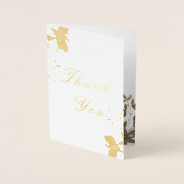 Eenvoudig elegant bedankt dat je echt trouwt folie kaarten