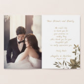 Eenvoudig elegant bedankt dat je echt trouwt folie kaarten (Binnen)