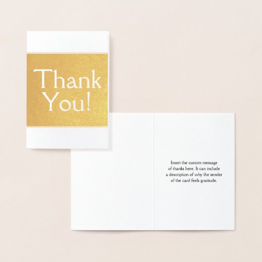 Eenvoudig, elegant "Bedankt!" Kaart (Display)