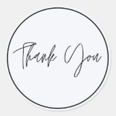 Eenvoudig elegant bedankt ronde sticker (Voorkant)