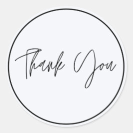 Eenvoudig elegant bedankt ronde sticker