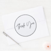 Eenvoudig elegant bedankt ronde sticker (Envelop)
