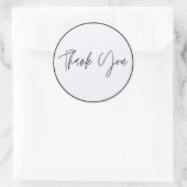 Eenvoudig elegant bedankt ronde sticker (Tas)