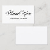 Eenvoudig elegant bedankt visitekaartje (Voorkant / Achterkant)
