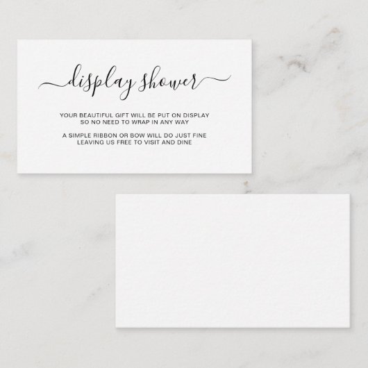 Eenvoudig elegant beeldscherm voor genderweergave informatiekaartje (Voorkant / Achterkant)