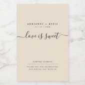 Eenvoudig Elegant Beige en Zwart Wedding Food Labe Voedselcontainer Etiket (Enkel label)