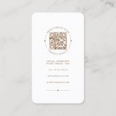 Eenvoudig Elegant Beige Foto Visitekaartje (Achterkant)