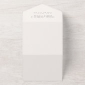 Eenvoudig, elegant beige in één uitnodiging (Buitenkant)