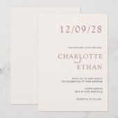 Eenvoudig, elegant beige kaart (Voorkant / Achterkant)