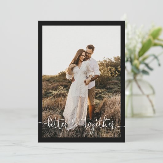 Eenvoudig, elegant beter gecombineerd Verloving Aankondiging (Staand voorkant)