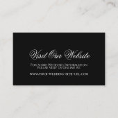 Eenvoudig Elegant Bezoek onze website Black Weddin Informatiekaartje (Voorkant)