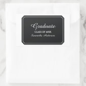 Eenvoudig Elegant Black Afstuderen Stickers (Tas)