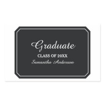 Eenvoudig Elegant Black Afstuderen Stickers