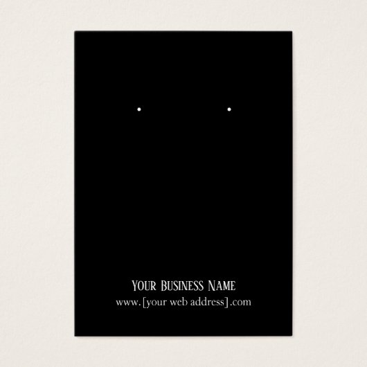 Eenvoudig Elegant Black Custom Oorspronkelijk Visi Visitekaartje (Voorkant)