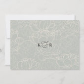 Eenvoudig Elegant Black en White Rehearsal Dinner Kaart (Achterkant)