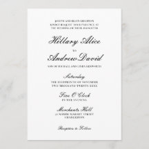 Eenvoudig Elegant Black en White Wedding