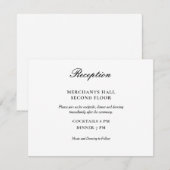 Eenvoudig Elegant Black en White Wedding Kaart (Voorkant / Achterkant)