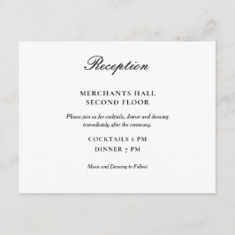 Eenvoudig Elegant Black en White Wedding Kaart