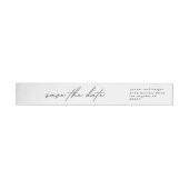 Eenvoudig Elegant Black op White Save the Date (Individueel)