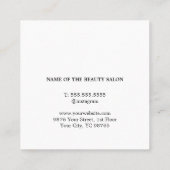 Eenvoudig Elegant Black White Beauty Salon Afsprakenkaartje (Achterkant)