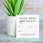 Eenvoudig Elegant Black White Beauty Salon Afsprakenkaartje