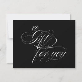 Eenvoudig Elegant BlackCalligraphy Cadeat