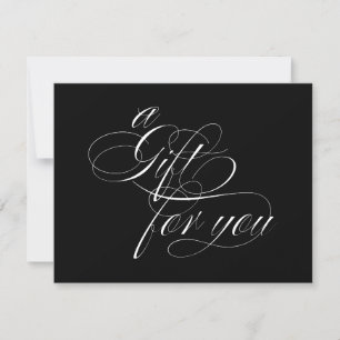 Eenvoudig Elegant BlackCalligraphy Cadeat