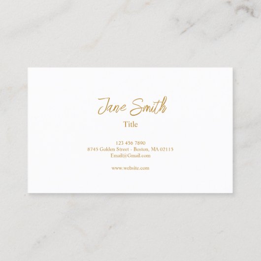 Eenvoudig Elegant Blad Botanisch Visitekaartje (Achterkant)