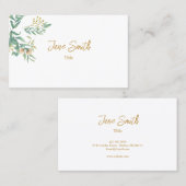 Eenvoudig Elegant Blad Botanisch Visitekaartje (Voorkant / Achterkant)