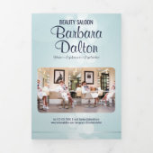 Eenvoudig Elegant Blauw Bokeh Drieluik Kaart (Cover)