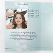 Eenvoudig Elegant Blauw Bokeh Drieluik Kaart (Binnenzijde eerst)