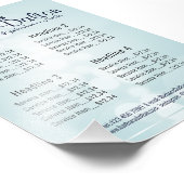 Eenvoudig Elegant Blauw Bokeh Foto Afdruk (Hoek)