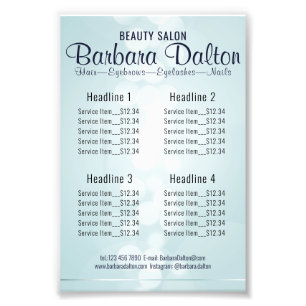 Eenvoudig Elegant Blauw Bokeh Foto Afdruk