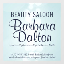 Eenvoudig Elegant Blauw Bokeh Raamsticker