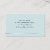 Eenvoudig Elegant Blauw Bokeh Visitekaartje (Achterkant)