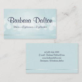 Eenvoudig Elegant Blauw Bokeh Visitekaartje