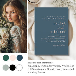 Eenvoudig, elegant, blauw kaart