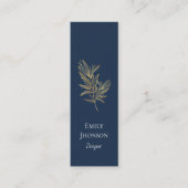 Eenvoudig Elegant Blauw Mini Visitekaartje (Voorkant)