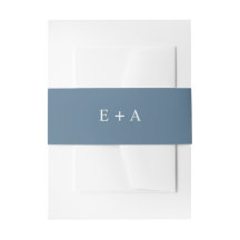 Eenvoudig elegant blauw monogram