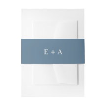 Eenvoudig elegant blauw monogram