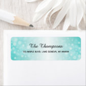 Eenvoudig elegant Blauwgroen verloop Etiket (Insitu)