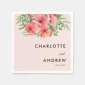 Eenvoudig, elegant, bloemen servet (Voorkant)