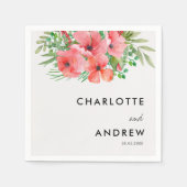 Eenvoudig, elegant, bloemen servet (Voorkant)