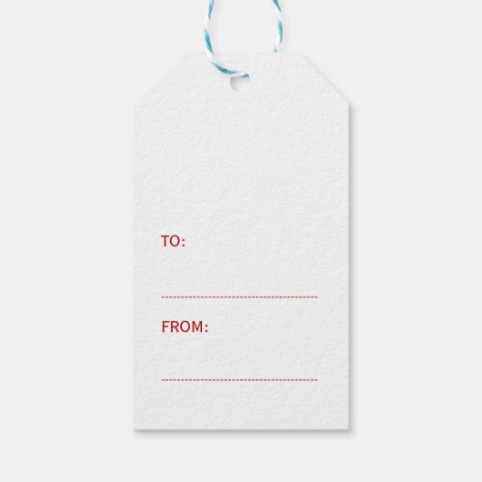 Eenvoudig elegant bloemig kerstkrans vreugdescript cadeaulabel (Achterkant)