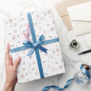 Eenvoudig Elegant Bloemmotief Cadeaupapier