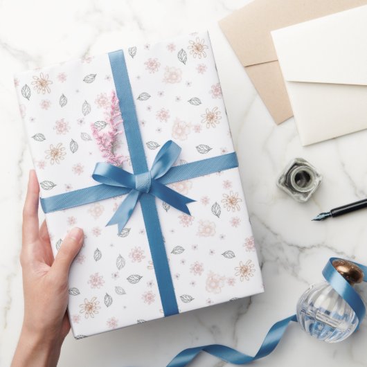 Eenvoudig Elegant Bloemmotief Cadeaupapier (Geschenken)