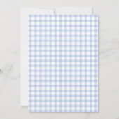 Eenvoudig Elegant Blue Gingham Plaid Boy Baby show Kaart (Achterkant)