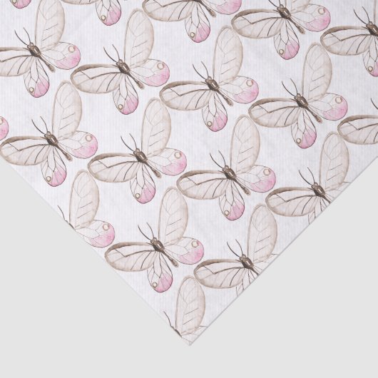 Eenvoudig & Elegant Blush Butterfly Tissue Papier (Detail)